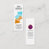 グローバル国際的矢印の読み込み書き出し スキニー名刺 (正面/裏面)