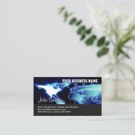 グローバル地図産業 名刺 (スタンド正面)