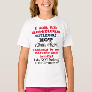 グローバル市民ではないキッズアメリカ市民 Tシャツ
