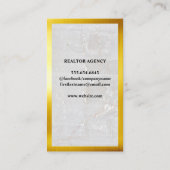 グローバル建物 |大理石 |金ゴールド縁ど 名刺 (裏面)