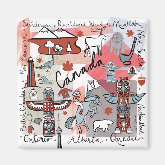 グローバル旅行 – カナダ マグネット (正面)