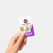 グローバル曲率波押下写真テンプレートID バッジ (手持ち)