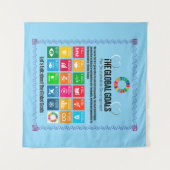 グローバル目標 メガ モチベーション インスパイリング ギフト タペストリー (正面(横))