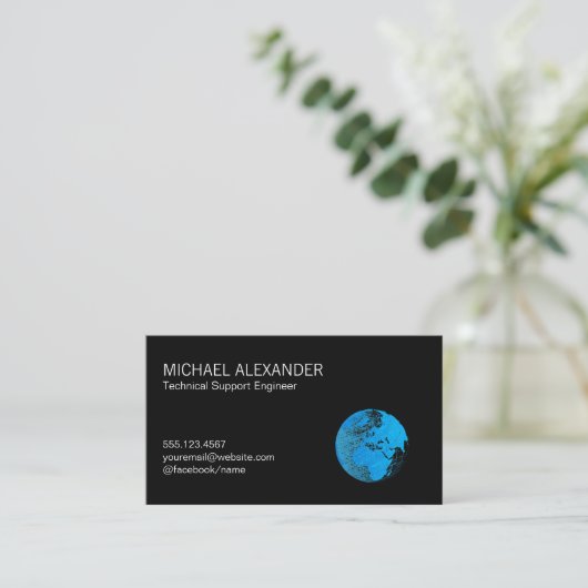 グローバル線ロゴ 名刺 (スタンド正面)