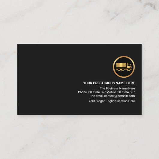 グローバル輸送衛星ロジスティクストラックドライバー 名刺 (裏面)