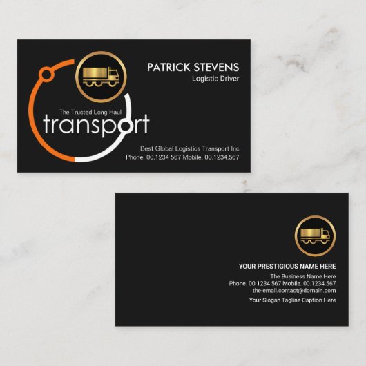 グローバル輸送衛星ロジスティクストラックドライバー 名刺 (正面/裏面)
