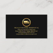 グローバル金ゴールドタイヤトラック輸送 名刺 (裏面)