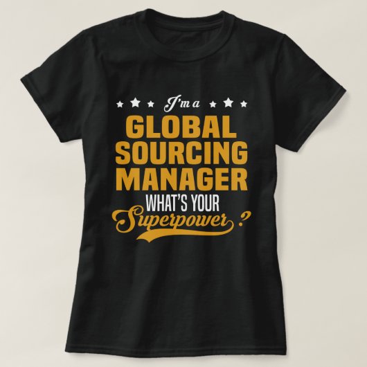 グローバル・ソーシング・マネージャ Tシャツ (デザイン正面)