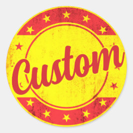 グローバル・トラベラー –<Custom Text>、スペイン・ステッカー ラウンドシール