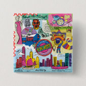 グローバル·トラベル-香港 缶バッジ (正面)