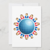 グローバル・ビジネスの男性と女性招待状 招待状 (正面)