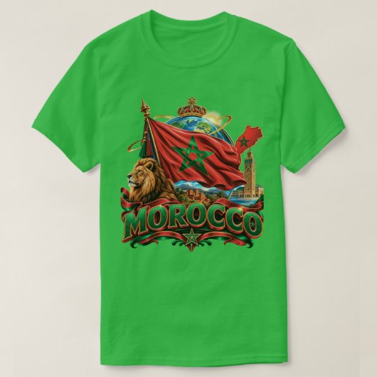 グローバル モロッコ Tシャツ (デザイン正面)