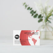 グローバル·レッド·シェーズ·シルバー·トラック物流輸送 名刺 (スタンド正面)