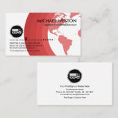 グローバル·レッド·シェーズ·シルバー·トラック物流輸送 名刺 (正面/裏面)