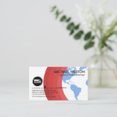 グローバル·レッド·レイヤーズ·シルバー·トラック·ロジスティクス·ドライバー 名刺 (スタンド正面)