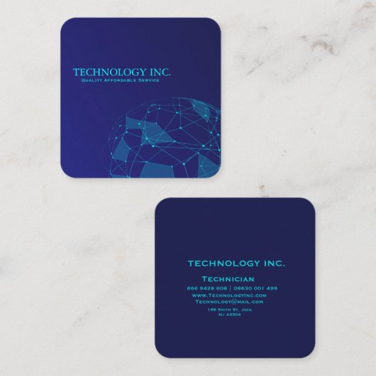 グローバルIT名刺 スクエア名刺 (正面/裏面)