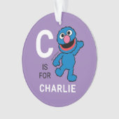 グローバー |名パーソナライズされた前(写真付き) オーナメント (正面)