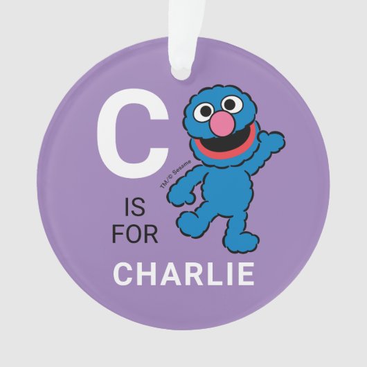 グローバー |名パーソナライズされた前(写真付き) オーナメント (正面)