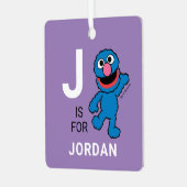 グローバー |名パーソナライズされた前(写真付き) メタルオーナメント (正面左)