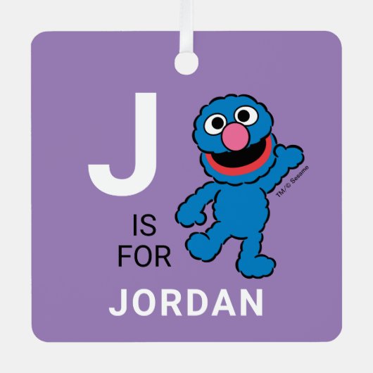 グローバー |名パーソナライズされた前(写真付き) メタルオーナメント (正面)