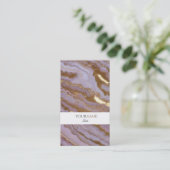 グローバ抽象芸術大理石フェイク金ゴールド 名刺 (スタンド正面)