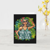 グローバ考えルアクトローカルドレスボーカル環境 カード (黄色い花)