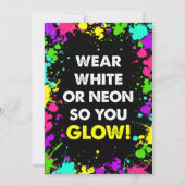 グローパーティの招待状 |グローバースデーパーティー招待状 招待状 (裏面)