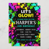 グローパーティの招待状 |グローバースデーパーティー招待状 招待状 (正面/裏面)