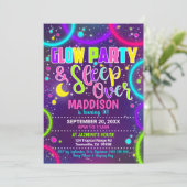 グローパーティーのスリープオーバー招待状のスランバー 招待状 (スタンド正面)