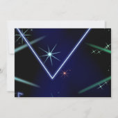 グローパーティーネオンカラフルバースデーパーティーへの招待 招待状 (裏面)