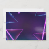 グローパーティーネオンカラフルバースデーパーティーへの招待 招待状 (裏面)