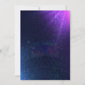 グローパーティーネオンカラフルバースデーパーティーへの招待 招待状 (裏面)