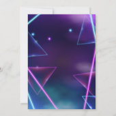 グローパーティーネオンカラフルバースデーパーティーへの招待 招待状 (裏面)