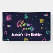 グローパーティーネオンカラフルバースデーパーティー 横断幕 (横)