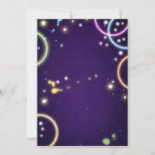 グローパーティーネオンダンスディスコ誕生日招待状 招待状 (裏面)