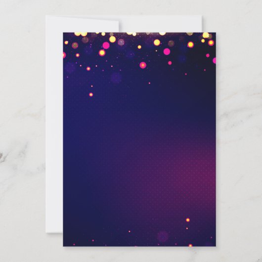 グローパーティー誕生日の招待 招待状 (裏面)