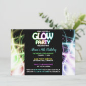 グローパーティー誕生日招待状 招待状 (スタンド正面)