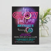 グローパーティー、プールパーティー、ネオンパーティー 招待状 (スタンド正面)