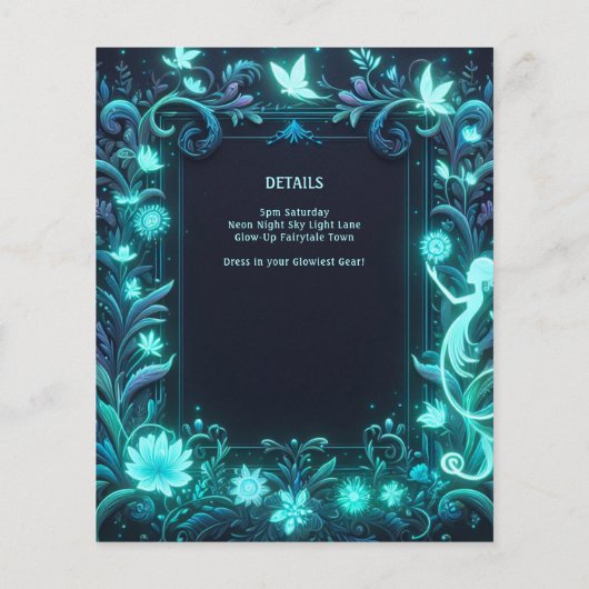 グローフェアリーパーティーテーマ – 暗い後のおとぎ話 (裏面)