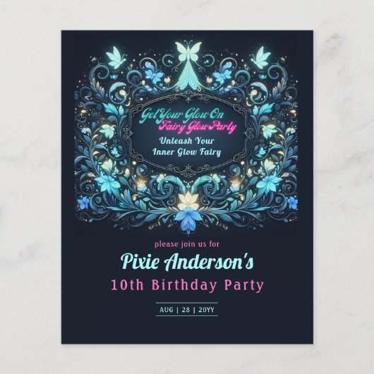 グローフェアリーパーティーテーマ – 暗い後のおとぎ話 (正面)