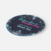 グローフェアリーパーティーテーマ – 暗い後のおとぎ話 ペーパープレート (アングル)