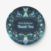 グローフェアリーパーティーテーマ – 暗い後のおとぎ話 ペーパープレート (正面)