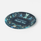 グローフェアリーパーティーテーマ – 暗い後のおとぎ話 ペーパープレート (アングル)