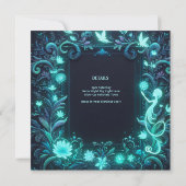 グローフェアリーパーティーテーマ – 暗い後のおとぎ話 招待状 (裏面)