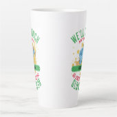 グローブおもしろいカスタマイズ（医療業務） - CRNA カフェラテマグ (正面)