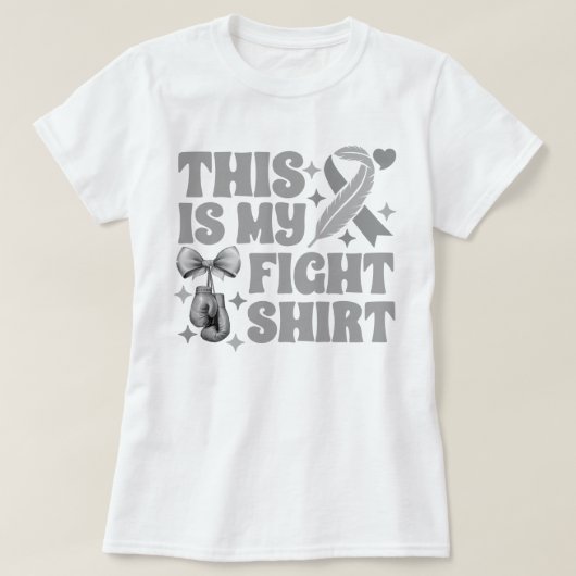 グローブこれは脳腫瘍の私のファイトシャツだ Tシャツ (デザイン正面)