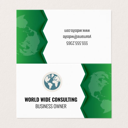 グローブアイコン |グリーンアース 名刺 (外部フラット)
