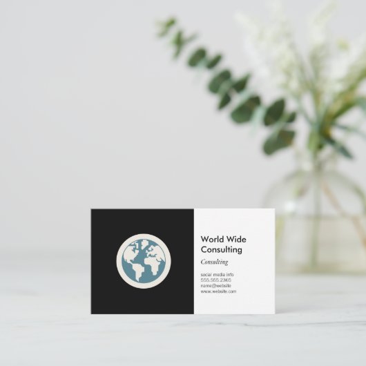 グローブアイコン | ビジネスコンサルティング 名刺 (スタンド正面)