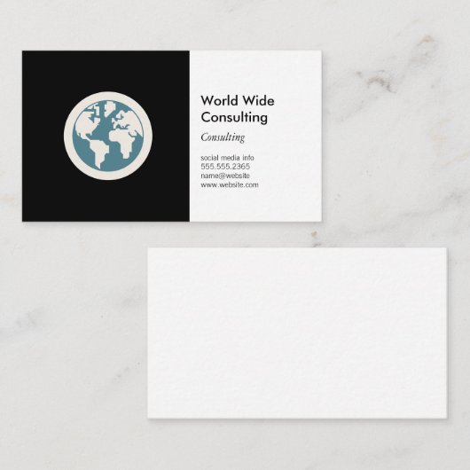 グローブアイコン | ビジネスコンサルティング 名刺 (正面/裏面)