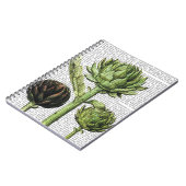 グローブアーティチョークプリント2 ノートブック (左側)